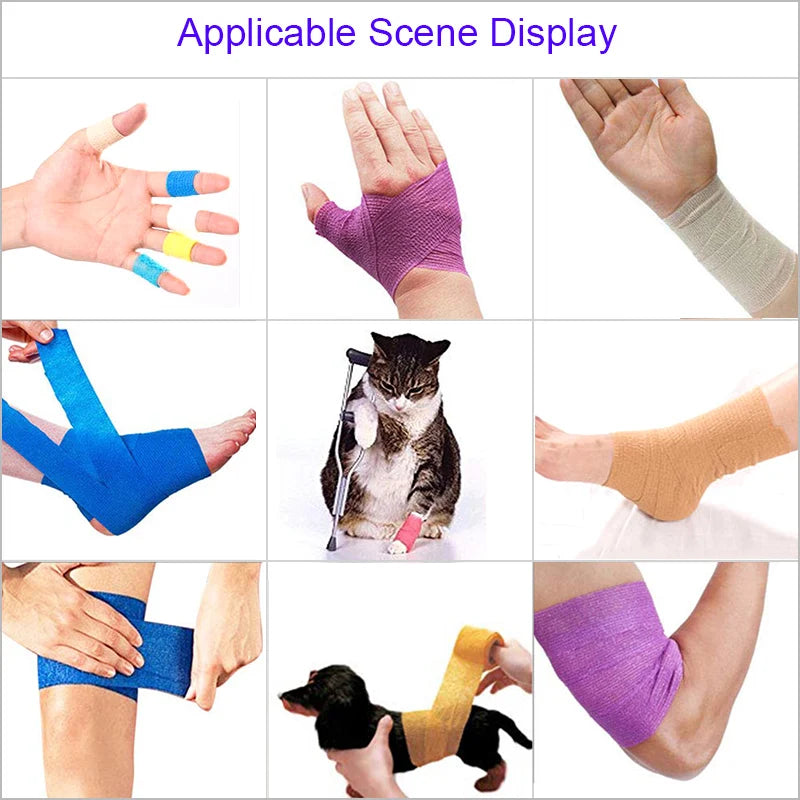 Self-Adhesive Elastic Athletic Tape – Sports Support Wrap for Gym and Injury Recovery