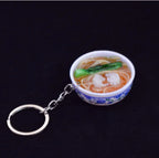 Miniature Noodle Bowl Keychain – Chinese Porcelain Style Bag Pendant