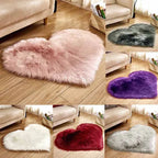 Heart Shaped Plush Carpet – Thickened Bedroom Rug for Home Decor