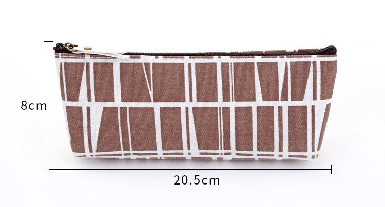 Small Canvas Makeup Bag – Portable Cosmetic Organizer for Travel Toiletry