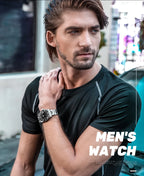 Stainless Steel Quartz Watch – Waterproof Business Accessory for Men