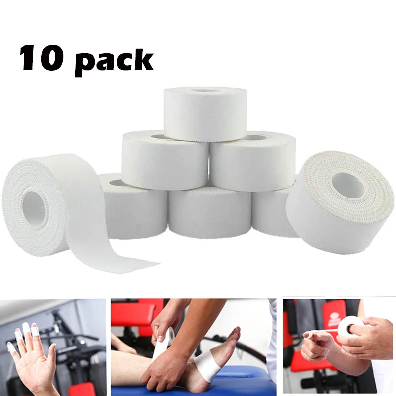 White Cotton Athletic Tape – Adhesive Sport Bandage for Muscle Support