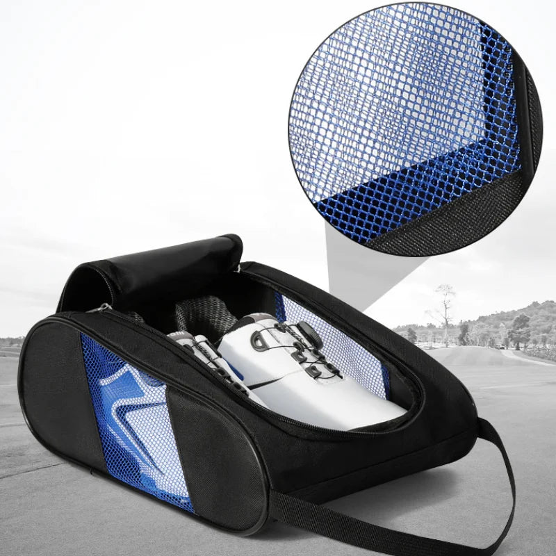 Portable Golf Shoe Bag – Breathable Nylon Carrier for Sports Accessories