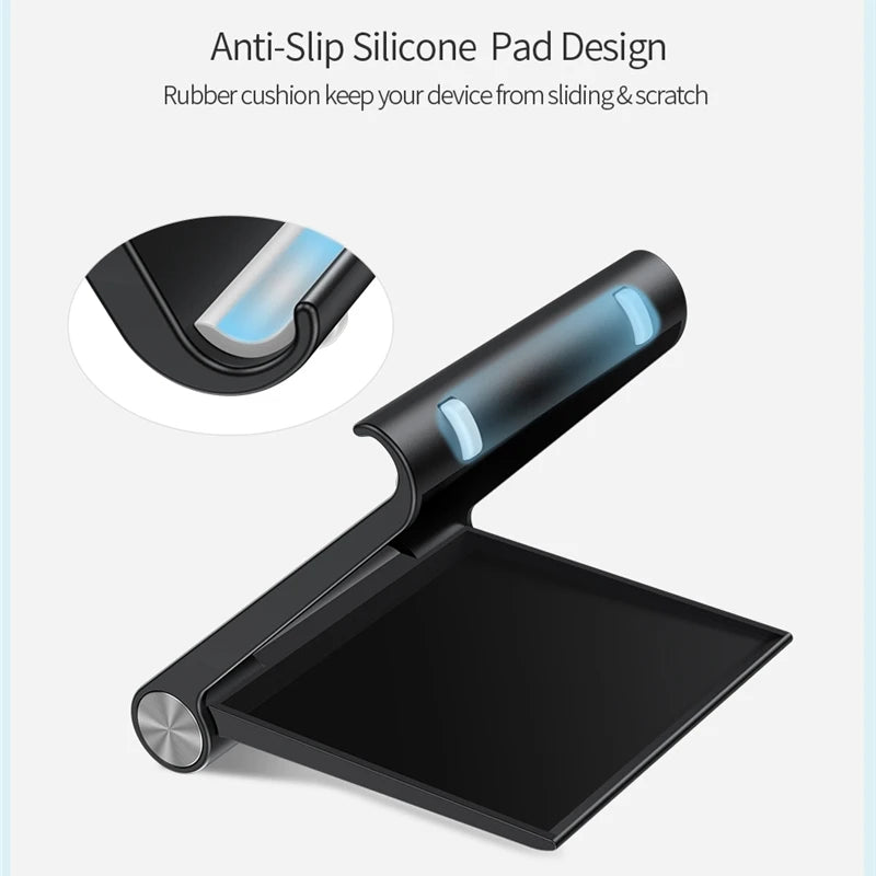 Adjustable Desk Phone Stand – Portable Aluminum Holder for Smartphones