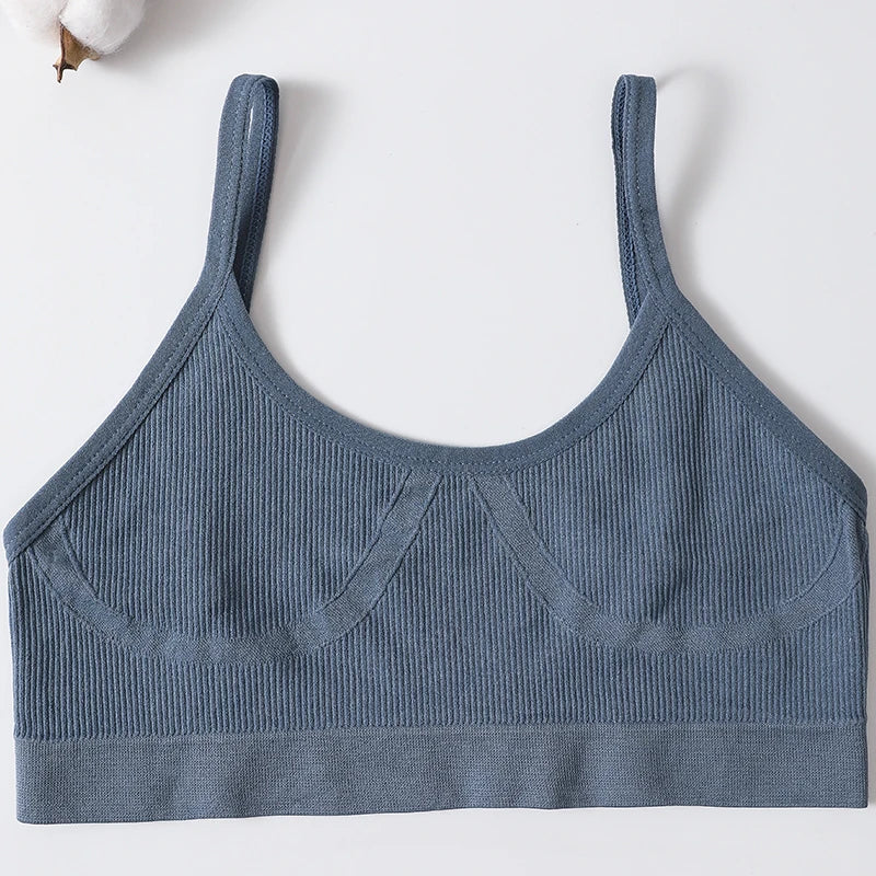 Seamless Push Up Bra – Soft Low Back Crop Top for Everyday Comfort