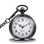 Vintage Roman Numeral Pocket Watch – 37cm Steel Fob Chain for Men and Women