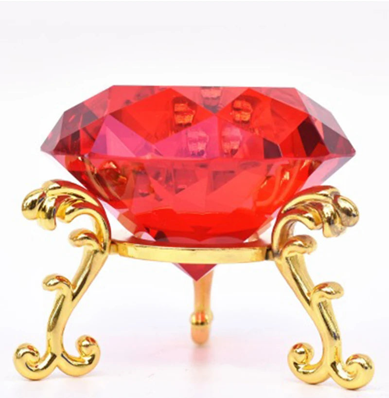 Clear Crystal Diamond Ornament – Glass Home Decor for Wedding and Gifts