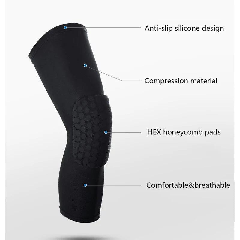 Elastic Knee Compression Sleeve – Foam Patella Support for Basketball Sports