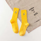 Novelty Food Print Crew Socks – Funny Cartoon Cotton Socks for Casual Wear