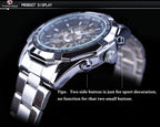 Skeleton Mechanical Watch – Stainless Steel Waterproof Accessory for Men