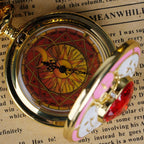 Red Sakura Pocket Watch – Vintage Anime Cosplay Accessory for Women