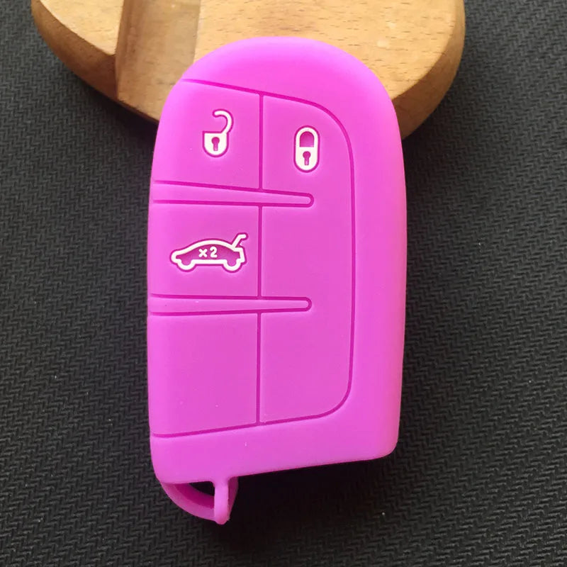 Silicone Car Key Case – Protective Fob Cover for Jeep and Chrysler Vehicles