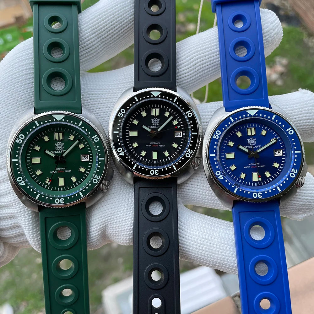 Steeldive NH35 Automatic Dive Watch – 200M Waterproof Turtle for Scuba Diving