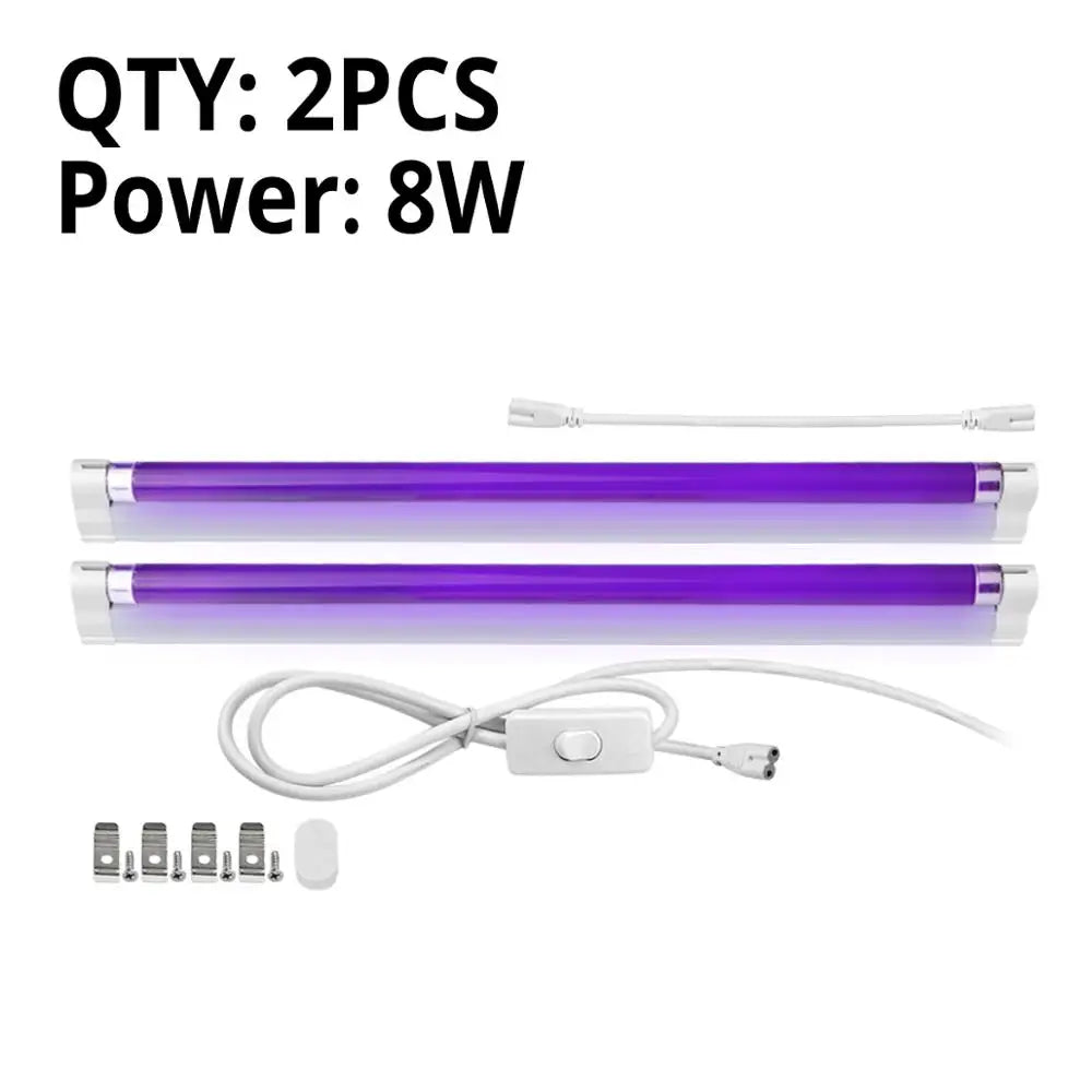 T5 UV Blacklight Tube – 8W 365nm Ultraviolet Lamp for Money Detection and Decor