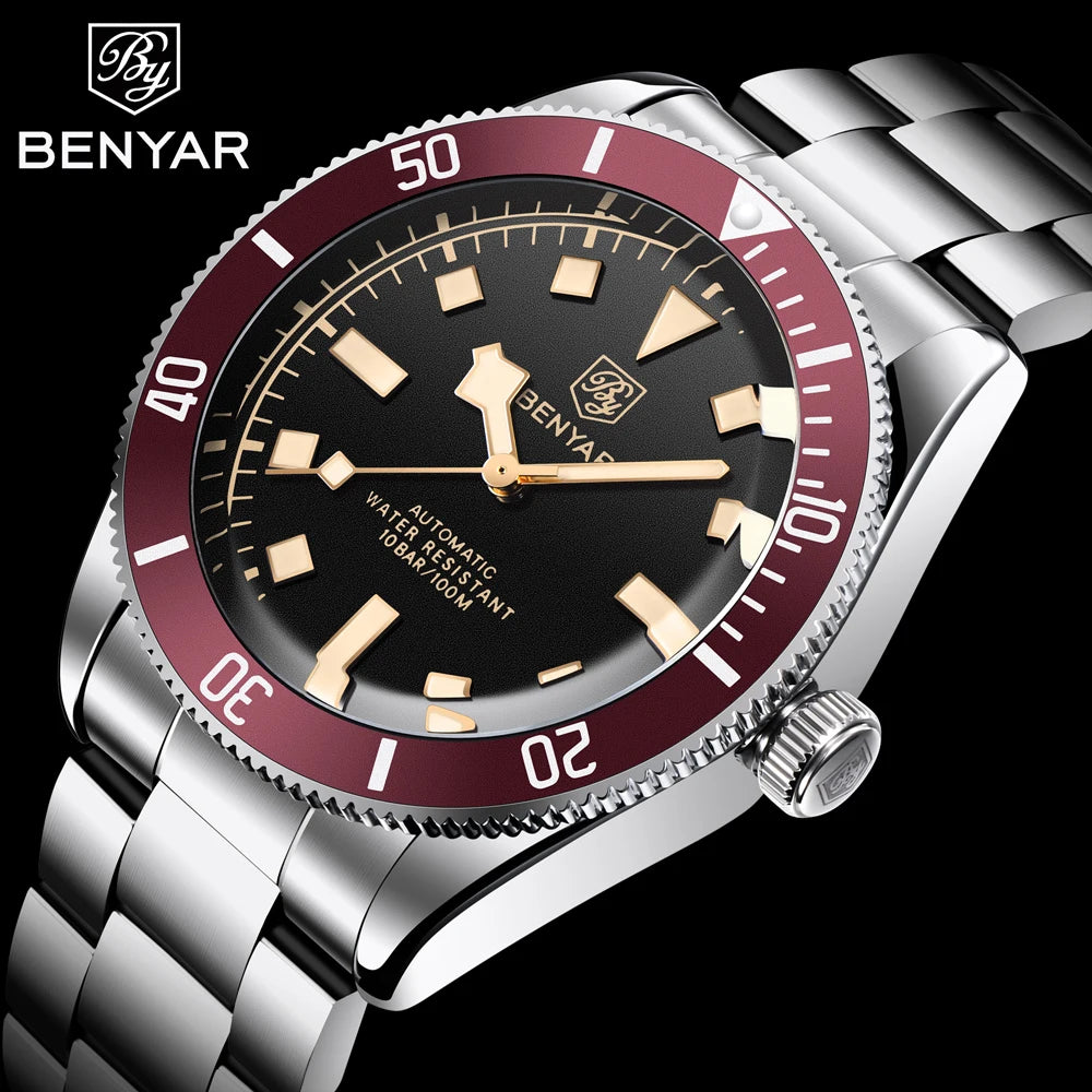 Automatic Mechanical Wristwatch – Stainless Steel for Business Men