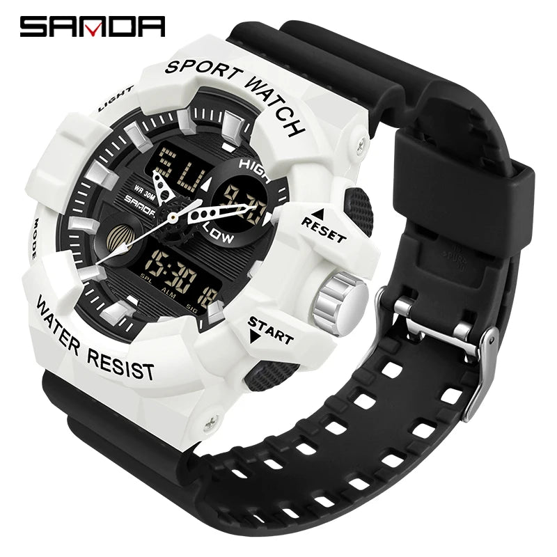 Digital Sports Watch – Waterproof LED Military Timepiece for Outdoor Men