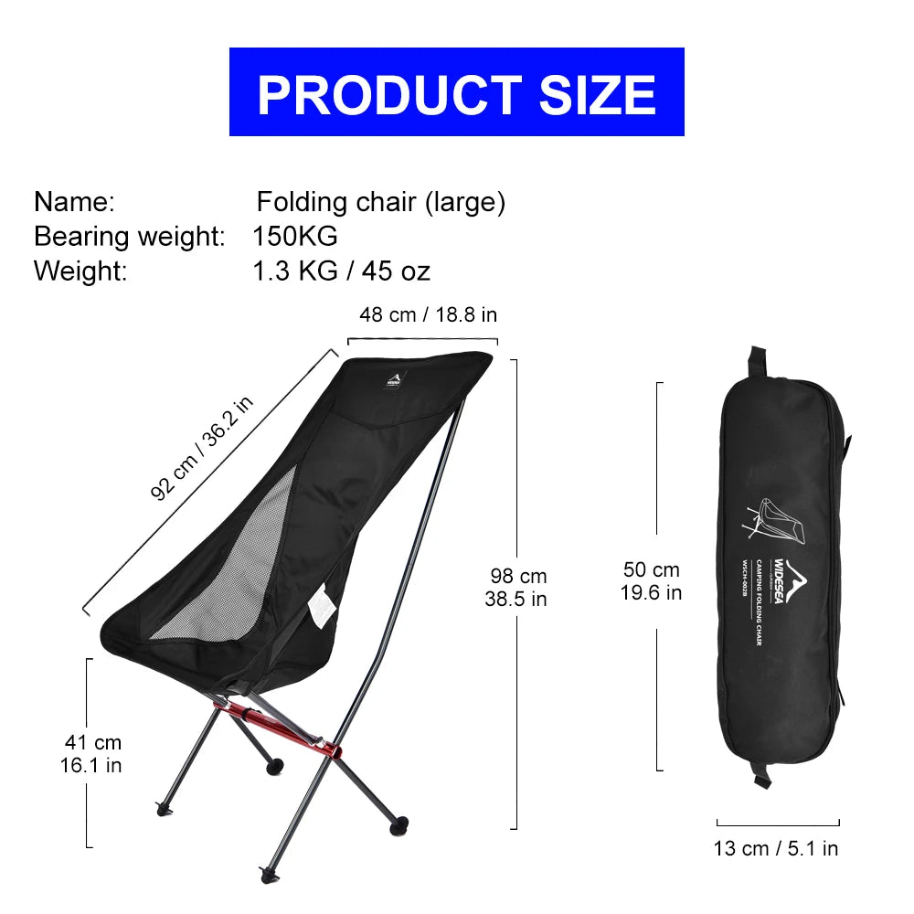 Folding Camping Chair – Portable Outdoor Seat for Fishing and Beach Travel
