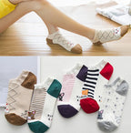 Cute Cat Ankle Socks – Cartoon Animal Kitten Cotton Hosiery for Women