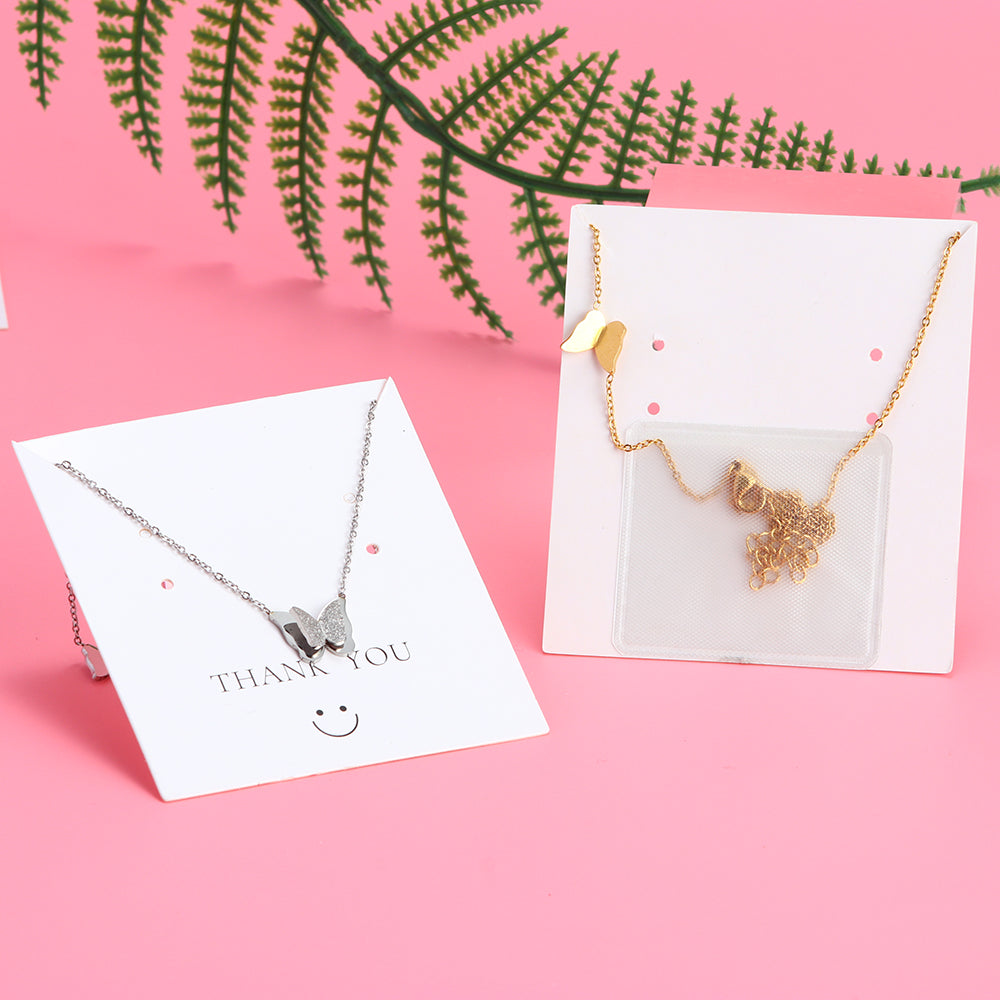 Transparent Jewelry Display Bags – Adhesive Cards for Small Business Packaging