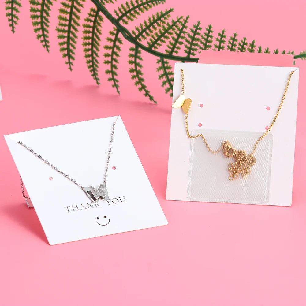 Transparent Jewelry Display Bags – Adhesive Cards for Small Business Packaging