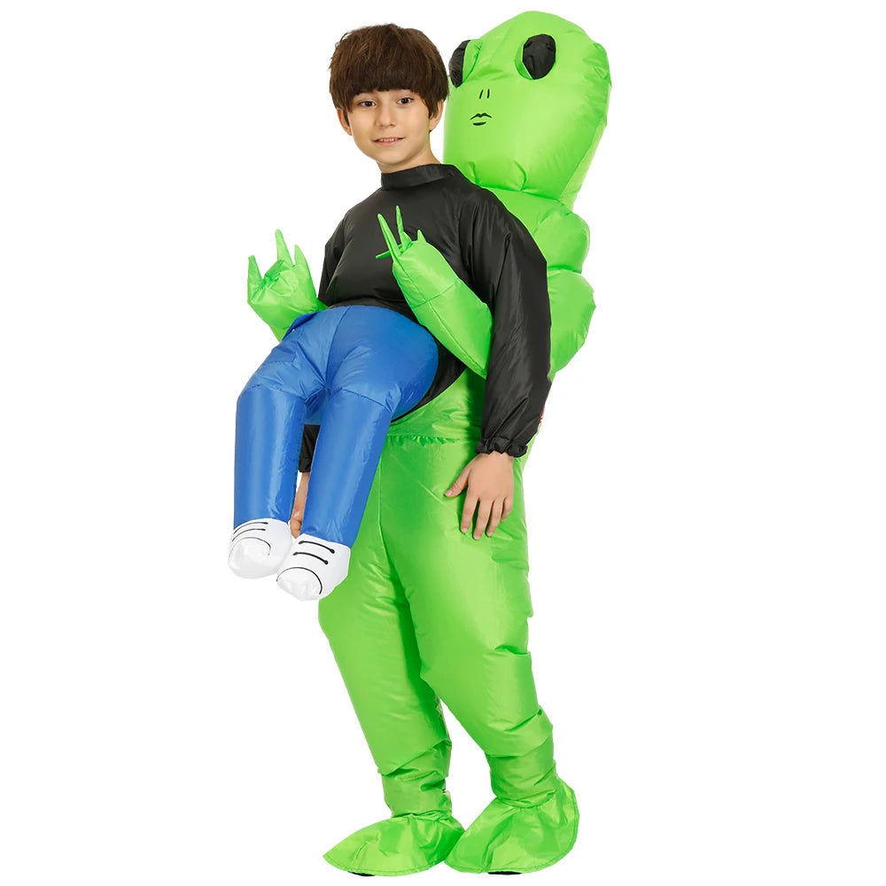Inflatable Alien Monster Suit – Green Cosplay Costume for Adult Parties