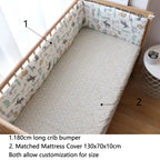 Cotton Star Crib Bumper – Thickened Protective Bedding for Newborn Infants