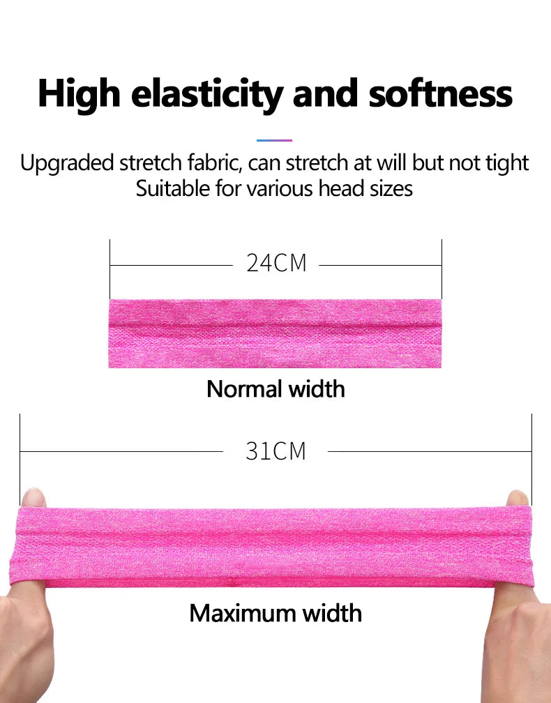 Moisture-Wicking Elastic Sweatband – Breathable Headband for Gym and Sports