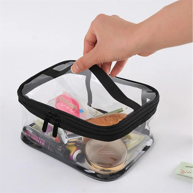 Transparent PVC Cosmetic Bag – Waterproof Makeup Organizer for Travel Toiletries