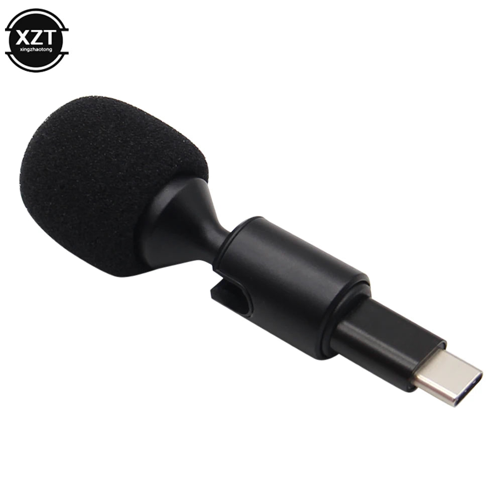 Portable Mini Microphone – 3.5mm Type-C Flexural Mic for Phone and Laptop