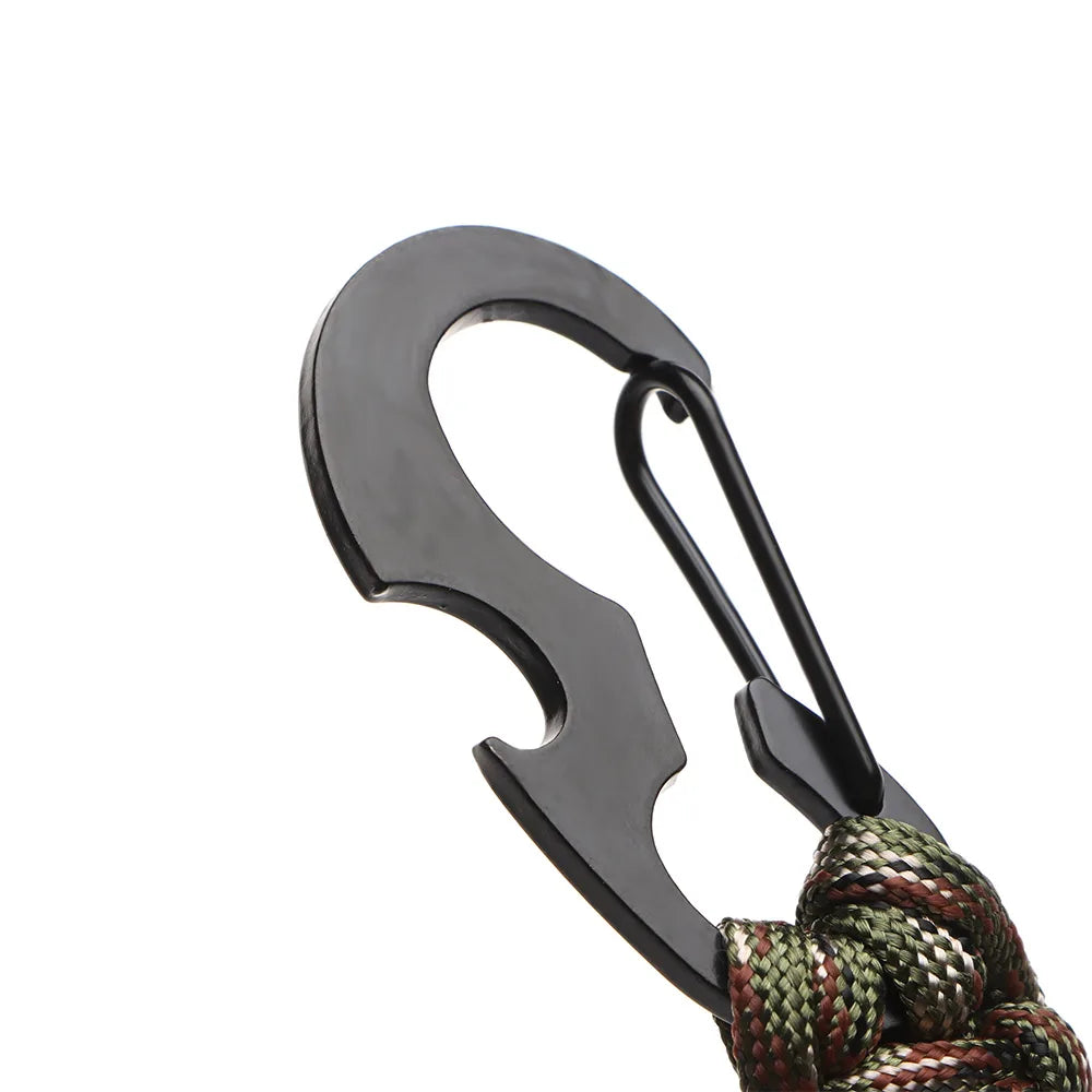 Paracord Survival Keychain – Military Carabiner for Outdoor Camping Gear