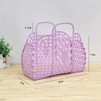 Foldable Mesh Laundry Basket – Portable Plastic Bin for Bathroom Organization