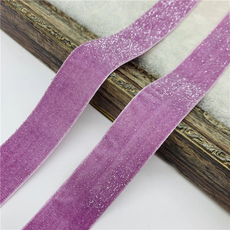 Gold Wire Velvet Ribbon – Decorative Trim for Wedding Gift Wrapping and DIY Bows