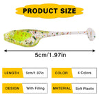 Luminous Silicone Fishing Lures – 5cm Floating Swimbaits for Trout Fishing