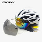 Adjustable Cycling Helmet – LED Light Visor for Road and Mountain Bike