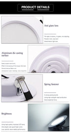 Dimmable LED Recessed Downlight – Tri-Tone Ceiling Spot for Home Lighting