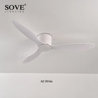 Modern DC Motor Ceiling Fan – Low Profile Minimalist for Home Decor