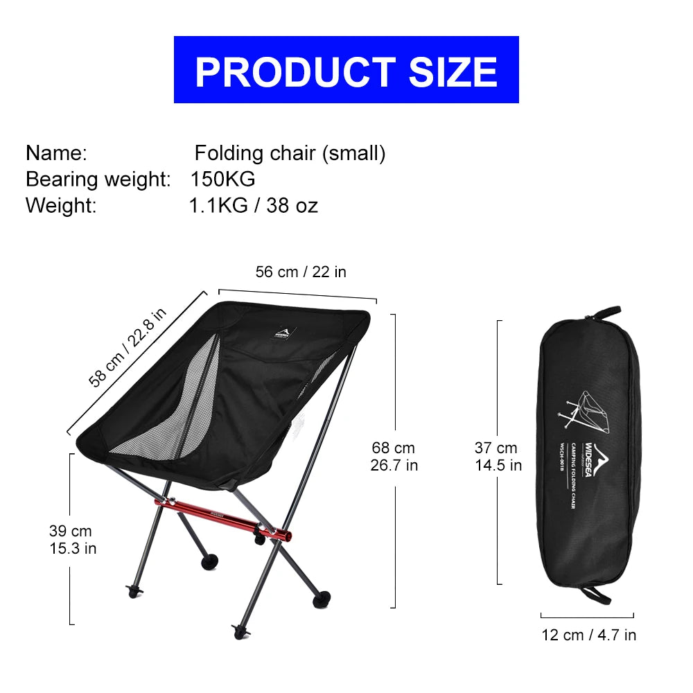 Folding Camping Chair – Portable Outdoor Seat for Fishing and Beach Travel
