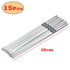 Stainless Steel Barbecue Skewers – Reusable Metal Kebabs for Outdoor Cooking