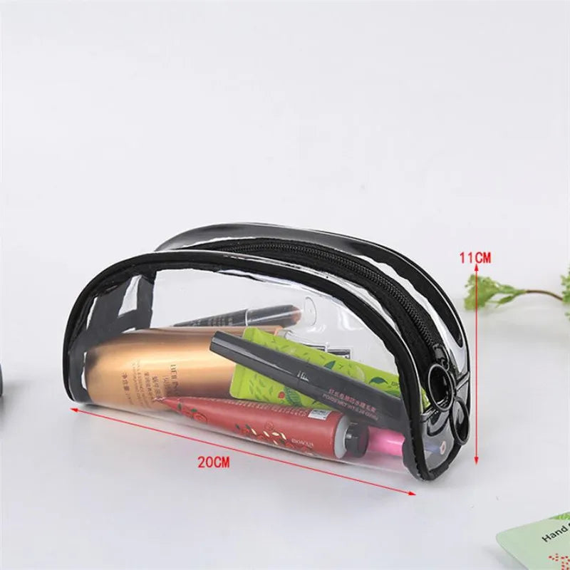 Transparent PVC Cosmetic Bag – Waterproof Makeup Organizer for Travel Toiletries