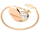 Vintage Roman Numeral Pocket Watch – 37cm Steel Fob Chain for Men and Women