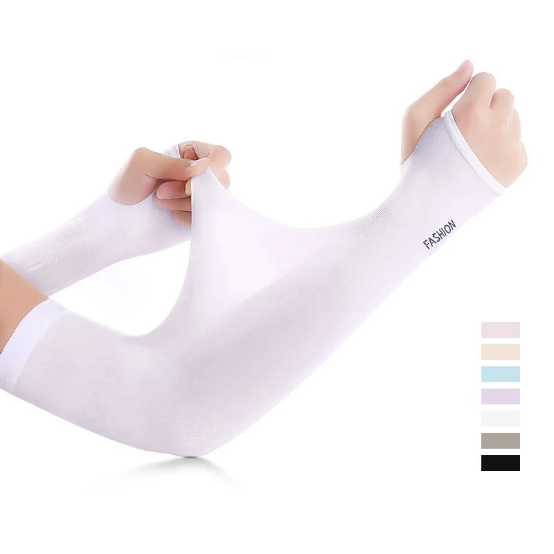 Ice Silk Arm Sleeves – UV Protection for Cycling Sports and Driving