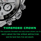 BENYAR Stainless Steel Chronograph Watch – Luxury Quartz for Men