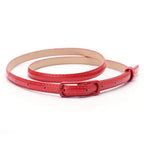 Thin Faux Leather Waist Belt – Adjustable Fashion Accessory for Dress Jeans