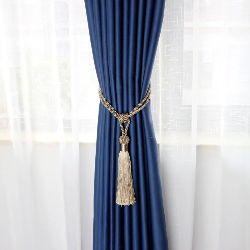 Handmade Tassel Curtain Tieback – Decorative Drapery Holdback for Home Decor