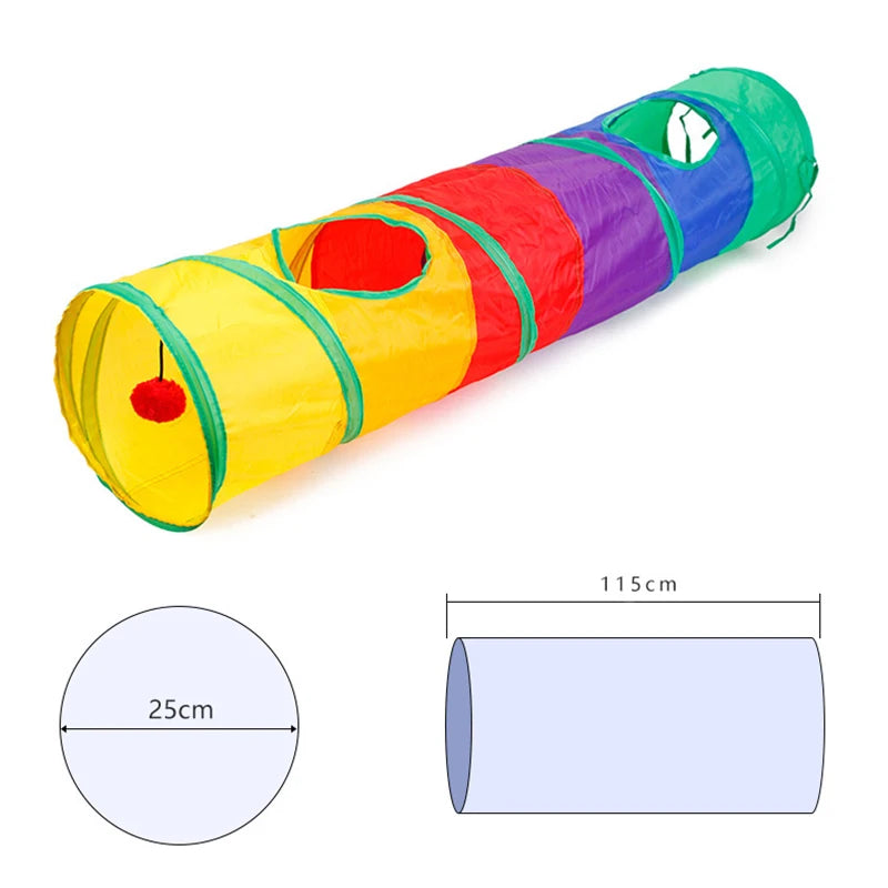 Collapsible Cat Tunnel – Interactive Pet Play Tube for Indoor Exercise
