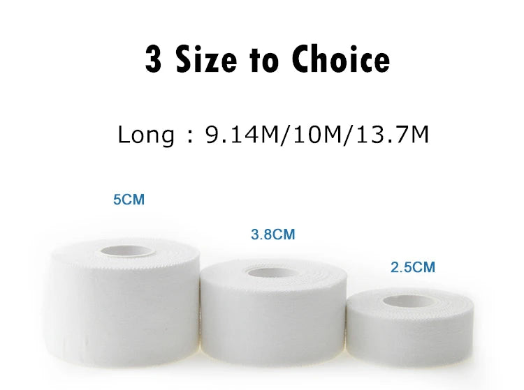 White Cotton Athletic Tape – Adhesive Sport Bandage for Muscle Support