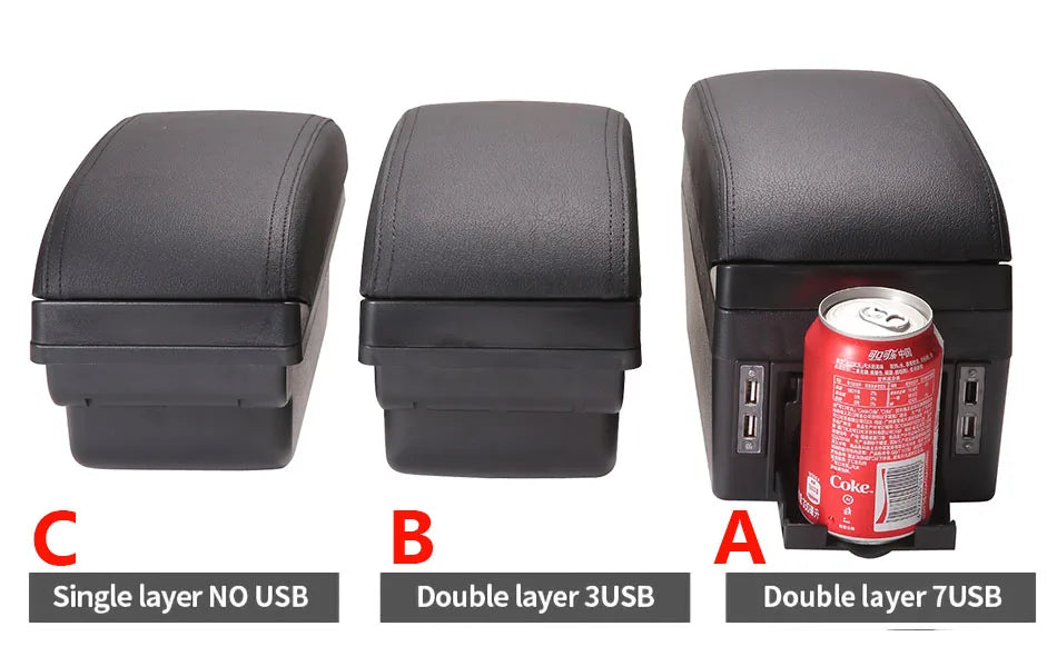 Center Console Armrest Box – Storage Organizer for Peugeot 208 2012-2018