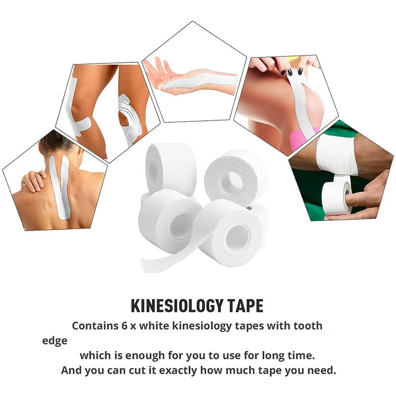 White Cotton Athletic Tape – Adhesive Sport Bandage for Muscle Support