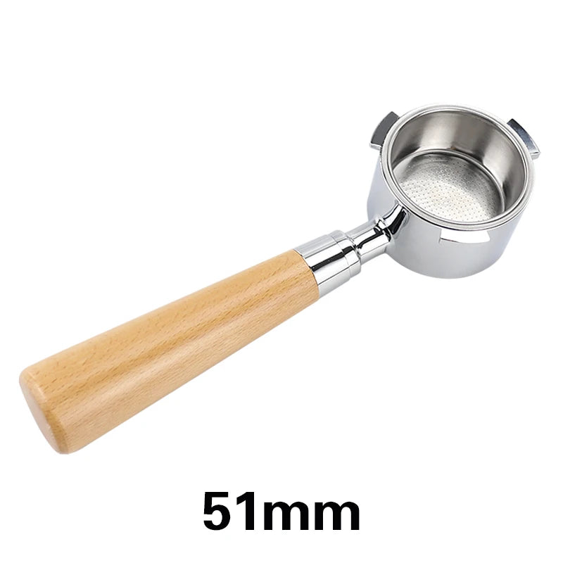 51mm Bottomless Portafilter – Stainless Steel Espresso Filter for Delonghi