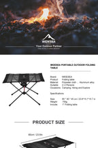 Portable Folding Camping Table – Lightweight Aluminum Desk for Outdoor Picnic